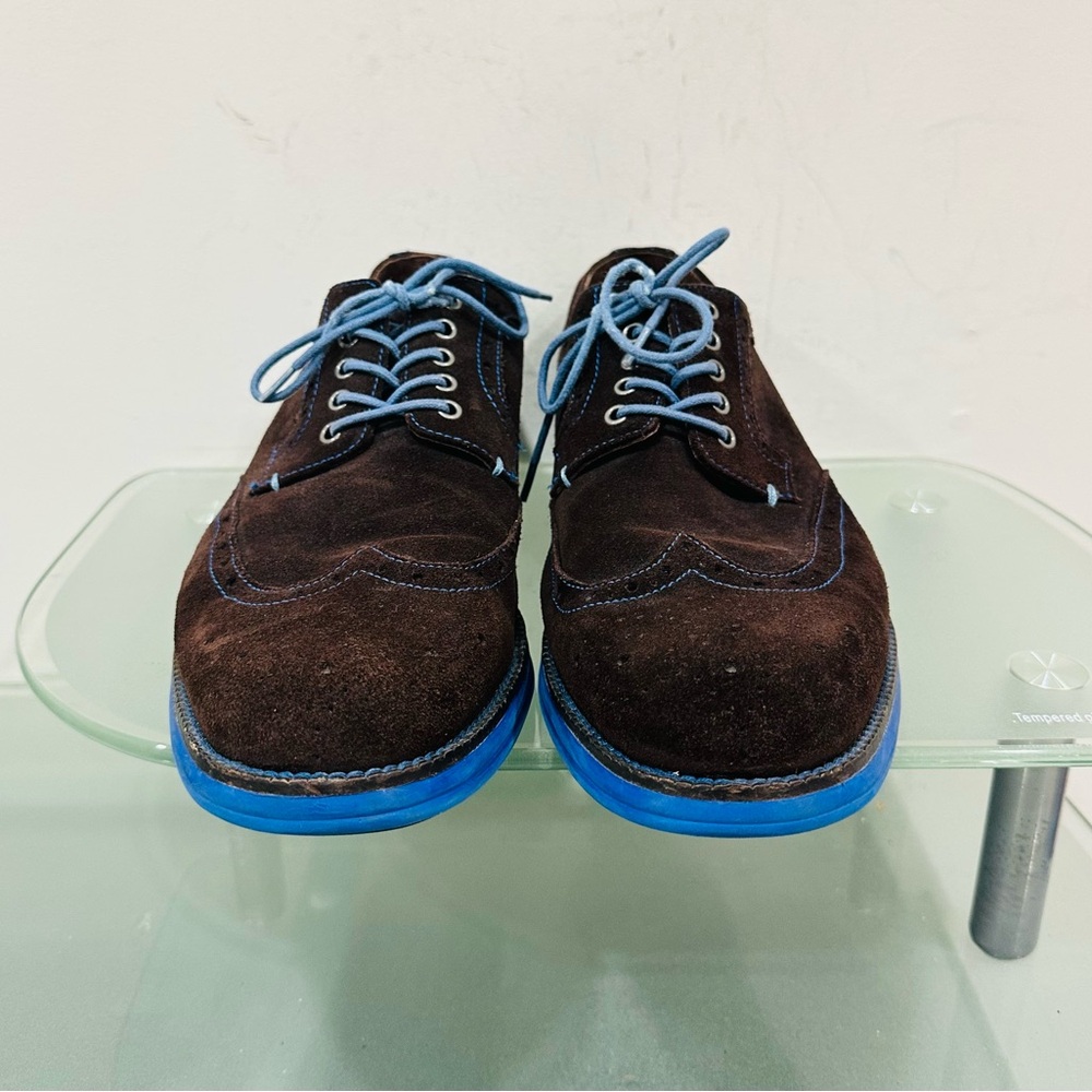 Donald J Pliner Shoes Oxford Mens Size 12 M Brown Suede - Picture 3 of 10